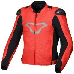 Pelle Traforate Giacca Pelle Macna Aviant Air Rosso Nero