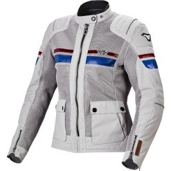 Tessuto Traforate Giacca Donna Macna Fluent Grigio Blu Rosso