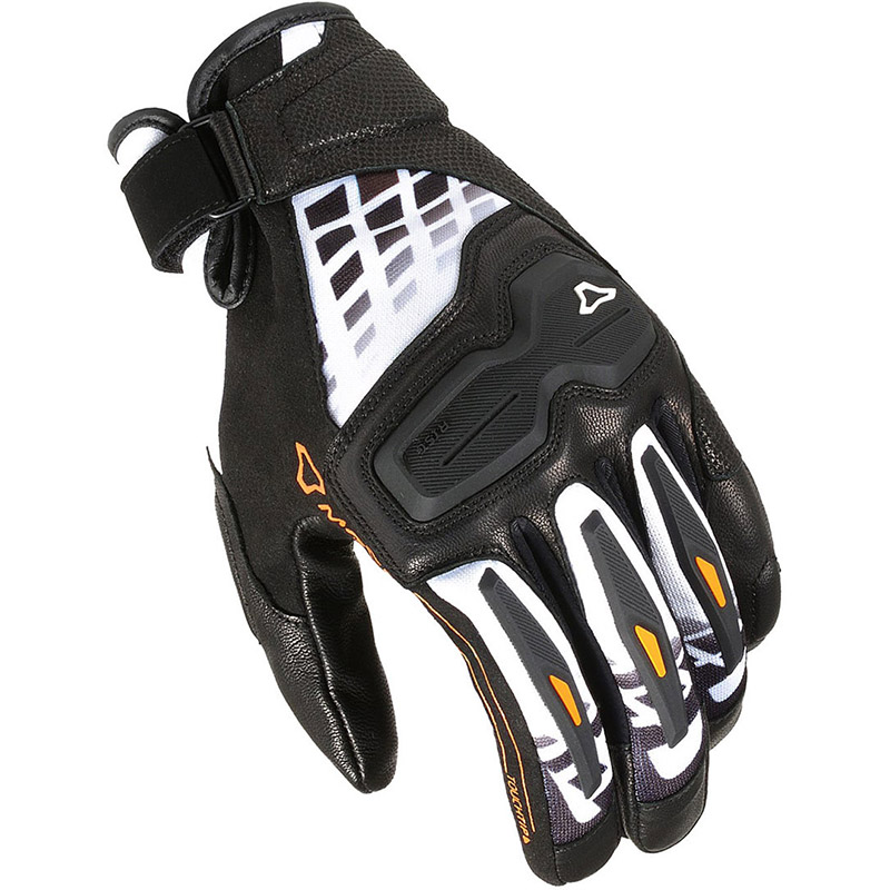 Estivi Guanti Macna Haros Nero Bianco Arancio 3 Estivi Guanti Macna Haros Nero Bianco Arancio