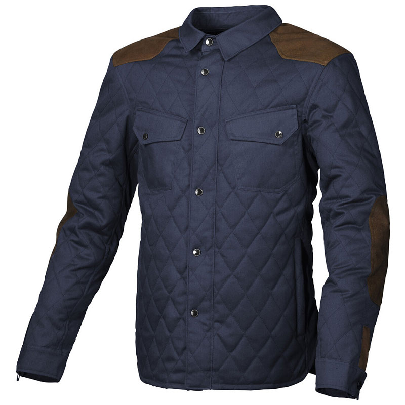 Tessuto Giacca Macna Inland Quilted Blu Marrone 3 Tessuto Giacca Macna Inland Quilted Blu Marrone