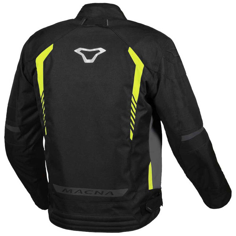 Tessuto Giacca Macna Tazar Nero Grigio Giallo 4 Tessuto Giacca Macna Tazar Nero Grigio Giallo - immagine 2