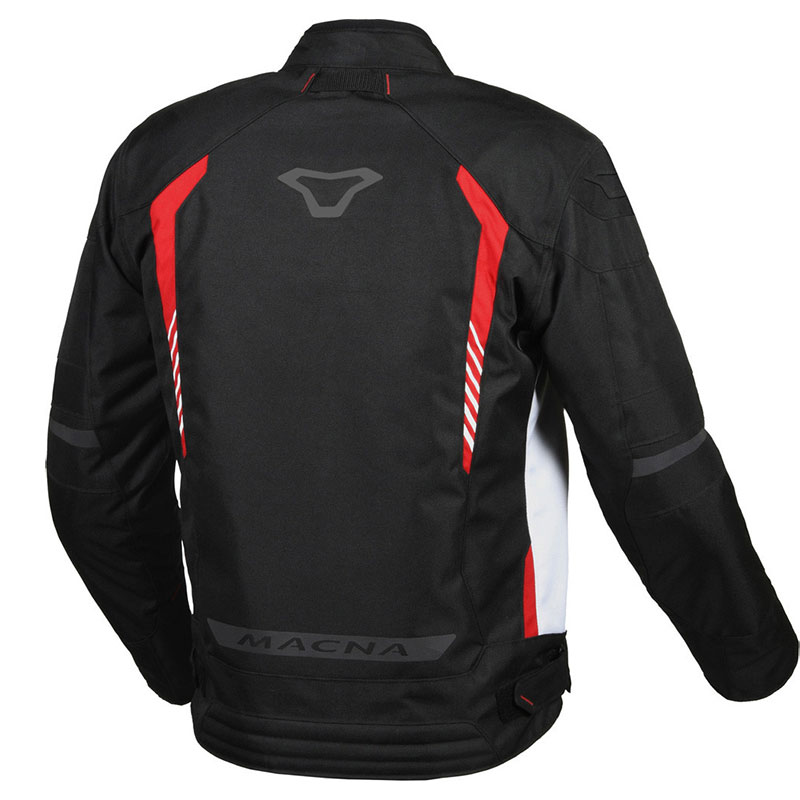 Tessuto Giacca Macna Tazar Nero Bianco Rosso 4 Tessuto Giacca Macna Tazar Nero Bianco Rosso - immagine 2