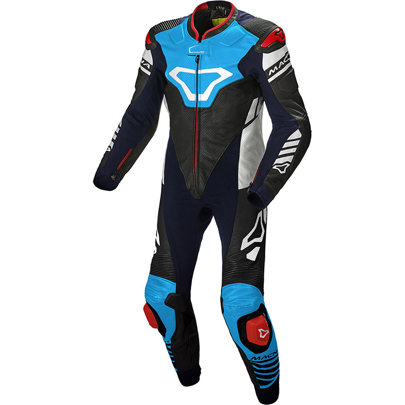 Pelle Intere Tuta Intera Macna Tracktix Nero Blu 3 Pelle Intere Tuta Intera Macna Tracktix Nero Blu