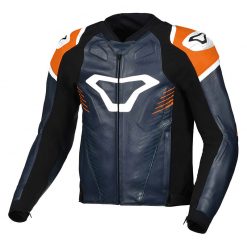 Pelle Giacca Macna Tronniq Blu Arancio Bianco